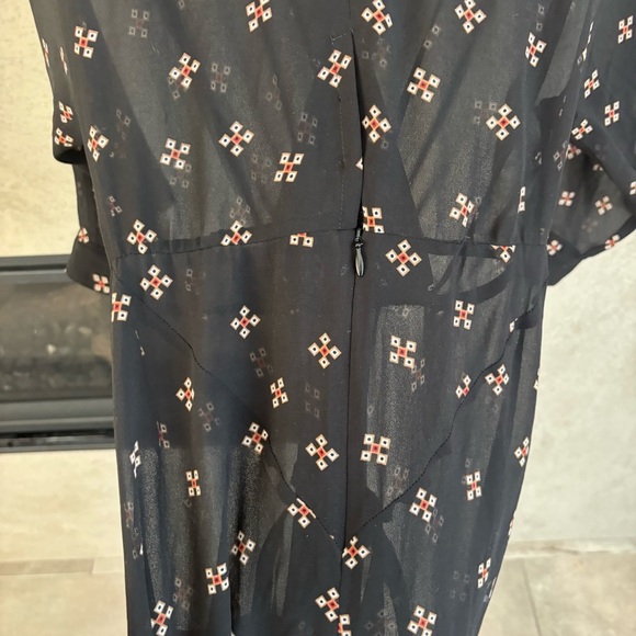 Maje Ritunia Black Long Sleeves Sheet Asymmetrical Dress, Size 2 - Picture 12 of 13